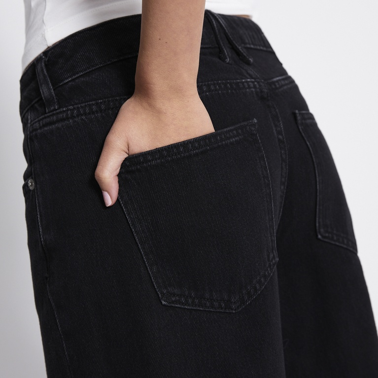 Mid waist wide jeans "Optiwide" Black Used